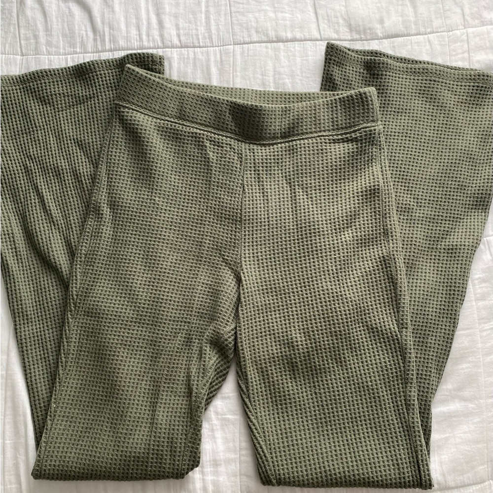 aerie flare waffle pants